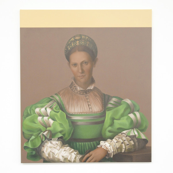 Mary A Waters - Dark Woman Green Dress - And She Thought to Herself, This is Glorius) - 140x120cm