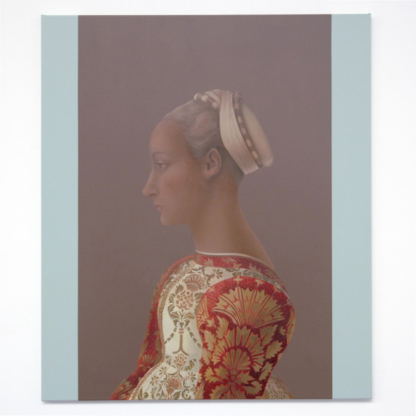 Mary A Waters - Dark Woman Profile (A Clear Day On the West Coast) - 145x125cm Olieverf op linnen