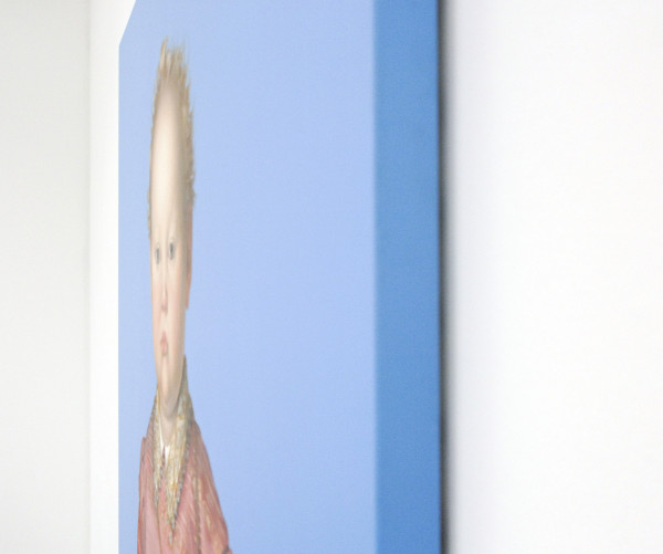 Mary A Waters - Garcia, Giovanni's Brother (I Have a Brother, He Is the Happy One) - 180x180cm Olieverf op linnen (detail)