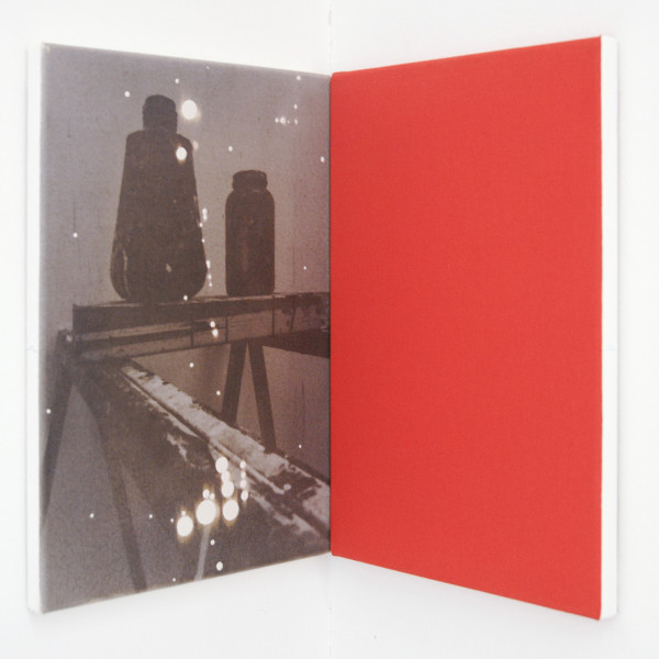 Michel Hoogervorst - Zonder Titel (20) Hoekwerk - 36x50cm Kalitype, acrylverf, alkydverf en Bicpen op doek