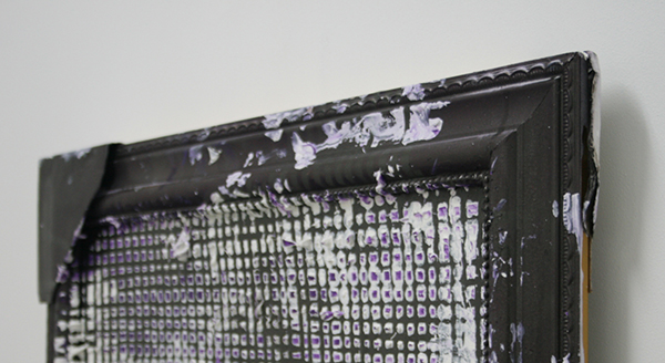 Michiel Ceulers - Back once again (forever) - 61x81cm Olieverf en spuitbus op gevonden raam en karton (detail) Michiel Ceulers - Back once again (forever) - 61x81cm Olieverf en spuitbus op gevonden raam en karton (detail)