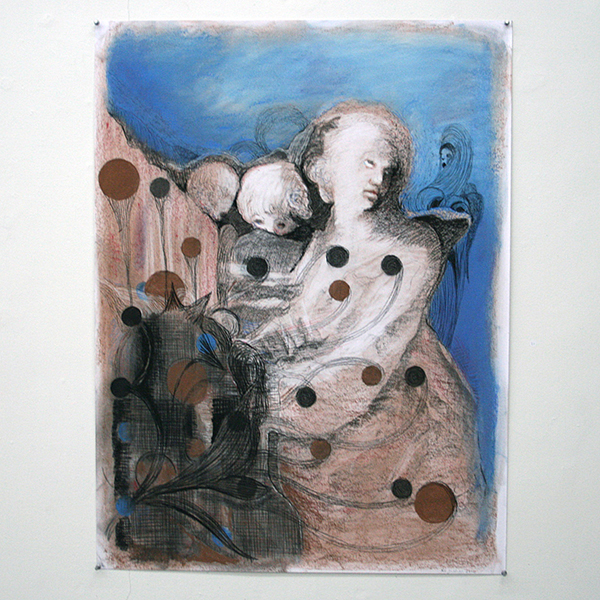 Nour-Eddine Jarram - La Victorie de la Lumiere - 100x75cm Pastel op papier