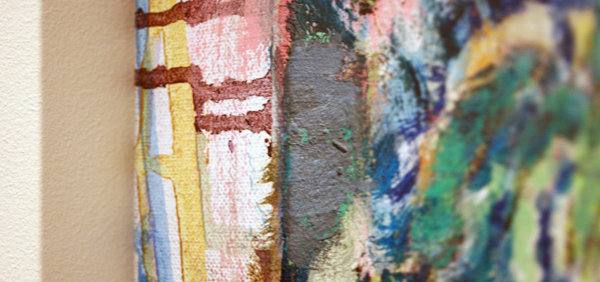 Omar Koubaa - Working with dark soil D - 50x50cm Acrylverf op doek (detail)_2 Omar Koubaa - Working with dark soil D - 50x50cm Acrylverf op doek (detail)