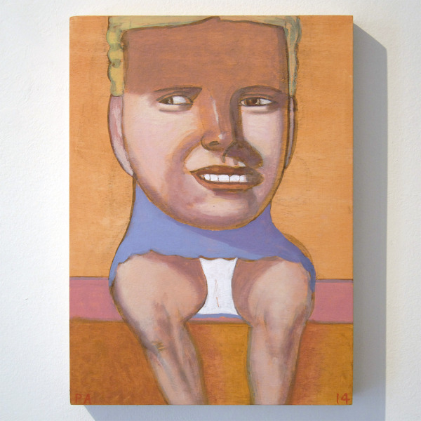 Pat Andrea - Le Regard Penible - 33x24cm Olieverf en caseine op paneel