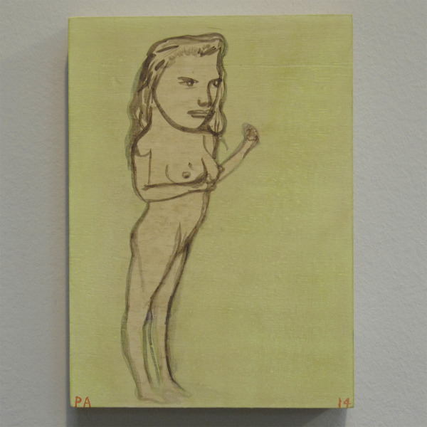 Pat Andrea - Redoutable - 22x16cm Olieverf en caseine op paneel