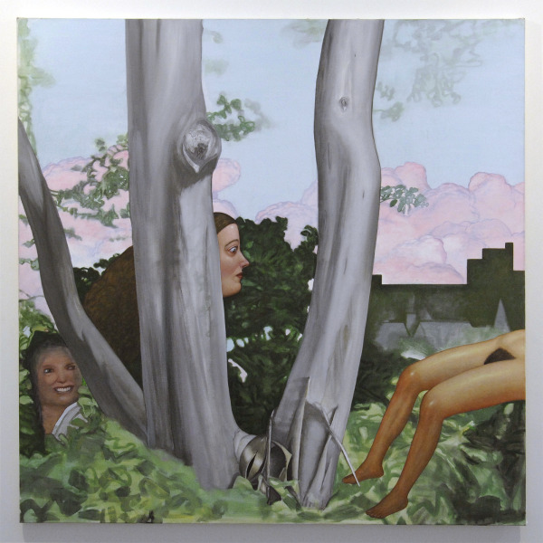 Pat Andrea - Summertree I - 160x160cm Olieverf en caseine op paneel