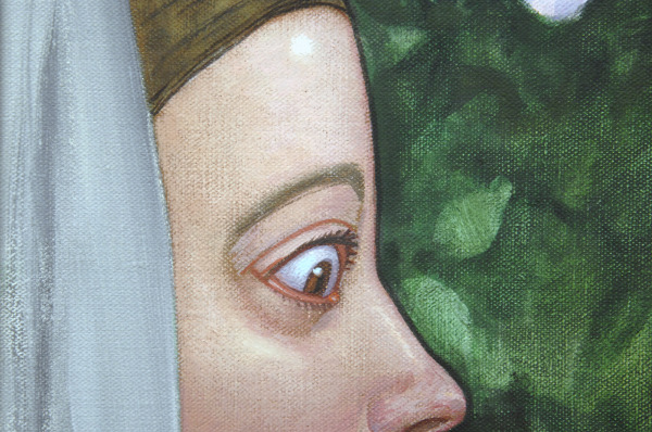 Pat Andrea - Summertree I - 160x160cm Olieverf en caseine op paneel (detail)