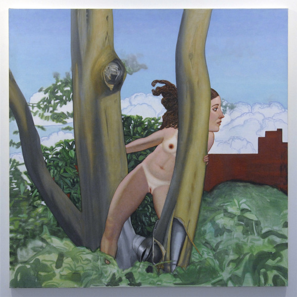 Pat Andrea - Summertree II - 160x160cm Olieverf en caseine op paneel