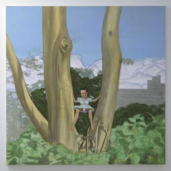 Pat Andrea - Summertree III - 160x160cm Olieverf en caseine op paneel