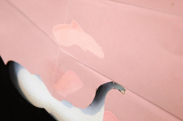 Paul Drissen - Blad Vouw Gat - 47x47x6cm Papier (detail)