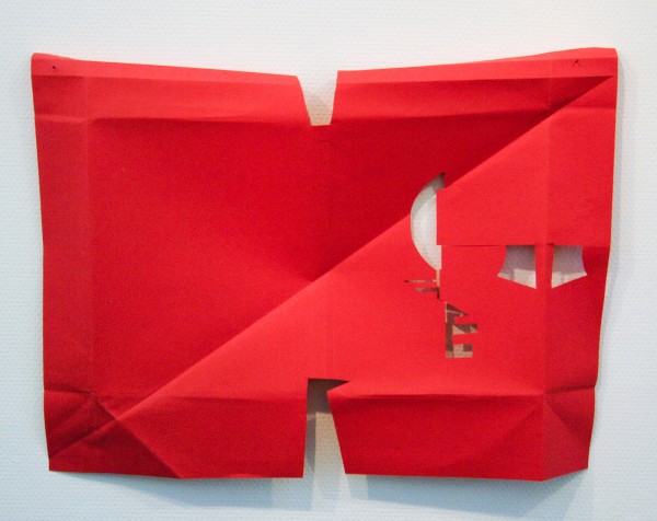 Paul Drissen - Vlak Lijn Vouw Gat - 48x64x6cm Papier