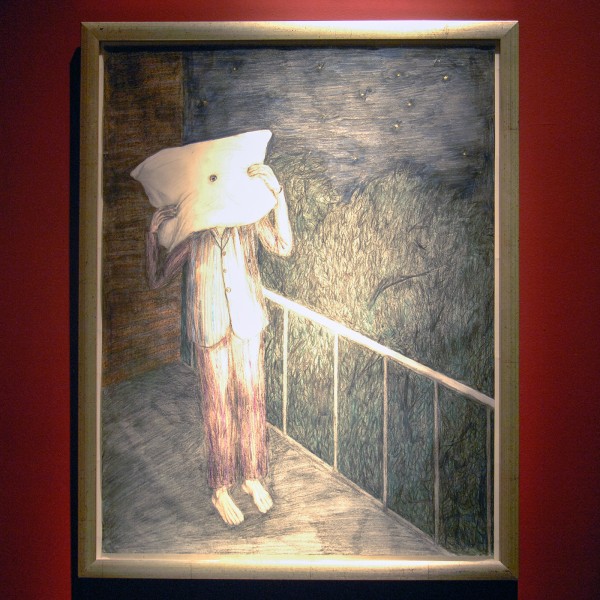 Paul de Reus - Bang voor mezelf - 65x50cm Kleurpotlood op papier