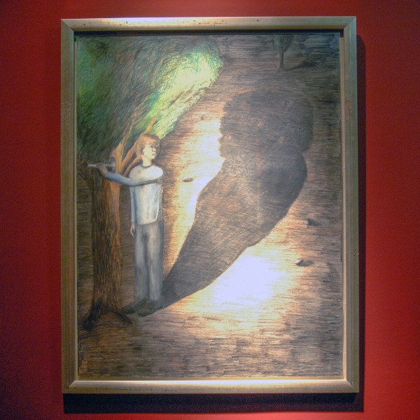 Paul de Reus - Spokenjager - 65x50cm Kleurpotlood op papier