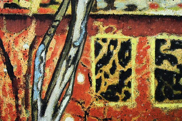 Peter Doig - Red House - 200x250cm Olieverf op doek (detail)