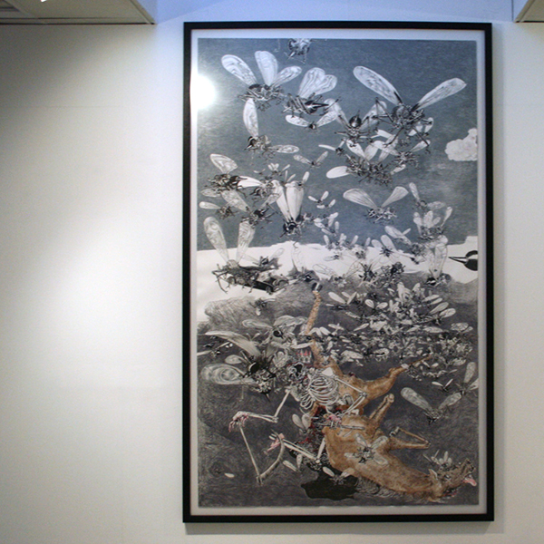 Peter Feiler - King Death on Horsebak V Dying - 252x151cm Potlood op papier