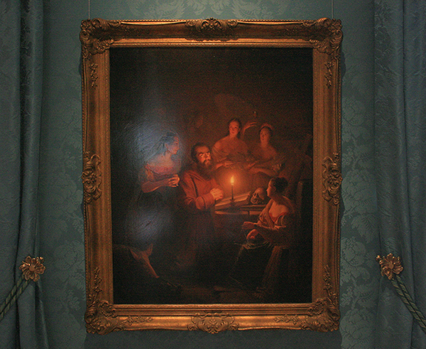 Petrus van Schendel - De verzoeking (verleiding) van de Heilige Antonius - Olieverf op paneel