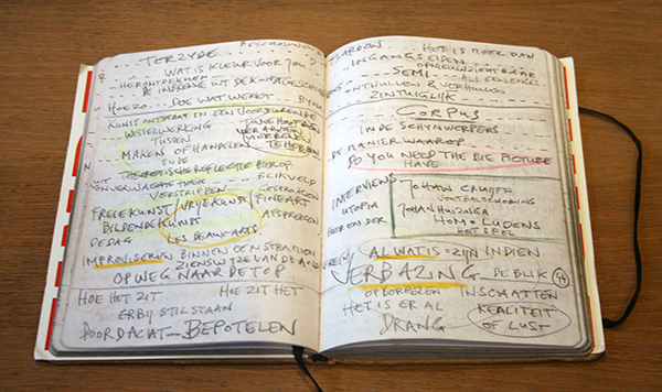 Piet Dirkx - Colloquium (2008-2013) - 21x14cm Aantekeningen colloquium
