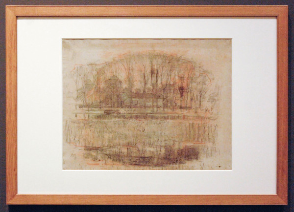 Piet Mondriaan - Boerderij met Bomen - Houtskool en zwart krijt op papier 1907