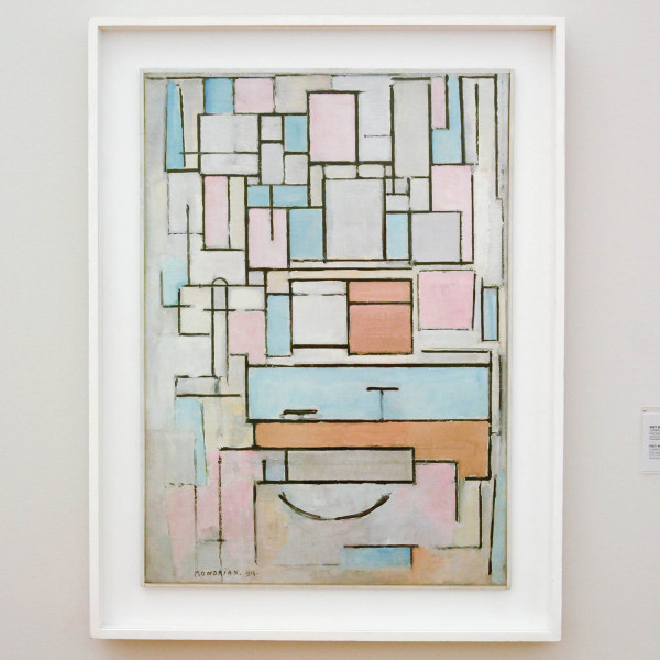 Piet Mondriaan - Compositie met Kleuvlakken, Facade - Olieverf op doek 1914