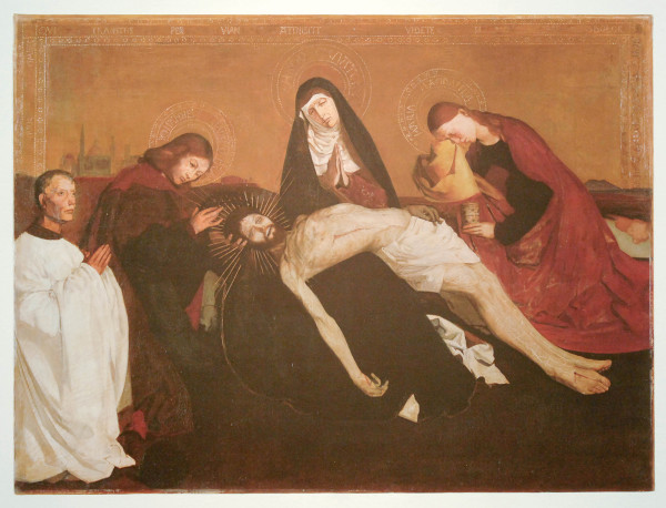 Piet Mondriaan - Kopie naar de Pieta van Villeneuve-Les-Avignon door Enguerrand Quarton - Olieverf op doek 1912 (Tentoonstellingsprint)