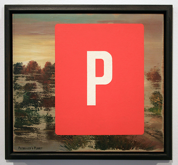 Pieter Laurens Mol - Potboilers Planet, Pictorial Liquidation - 23x25cm Loodwit en loodmenie op geschuurd anoniem paneel