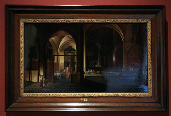 Pieter Neeffs de Oude - Interieur van een kerk - Olieverf op paneel