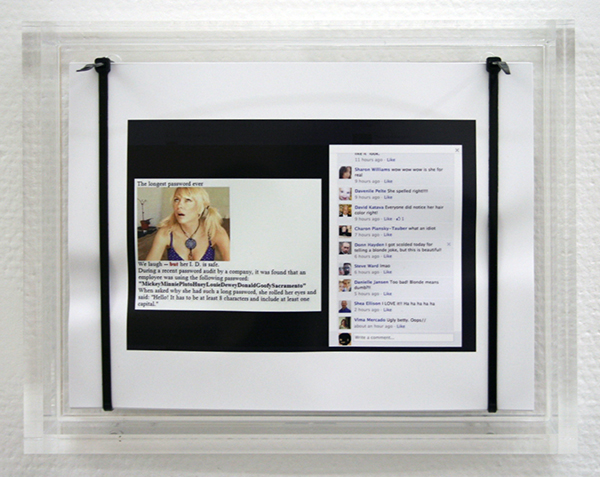 Pieterjan Ginckels - Longestpasswordever- 22x28x6cm 250 Offset prints, kabelbinders en plexiglas