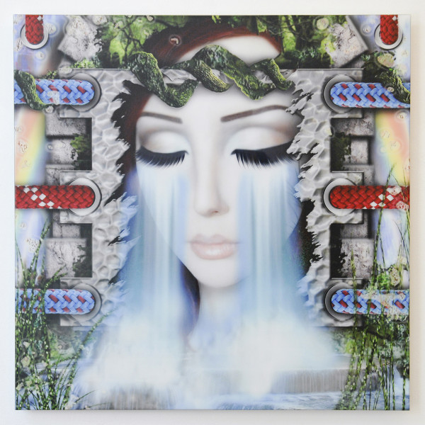 Pinar & Viola - I'll make you feel Real (Waterfall) - 85x85cm Inkjet op liquid gloss