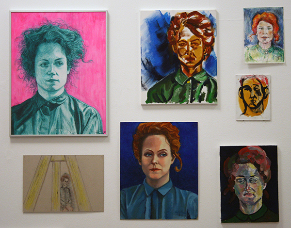 Puck Verkade - 99 Zelfportretten- Diverse afmetingen en materialen (detail)