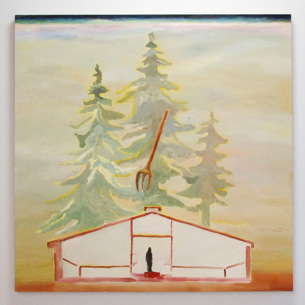 Qiu Xiaofei - Night Landscape - Olieverf op doek