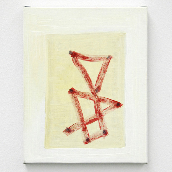 Raoul de Keyser - Acrobatics - Gesso en waterverf op doek aangebracht op houten paneel