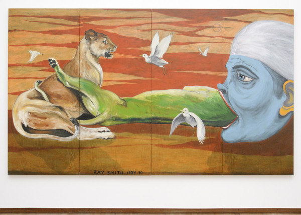 Ray Smith - Perico Berlin - Olieverf op 4-delig paneel 1989-1990