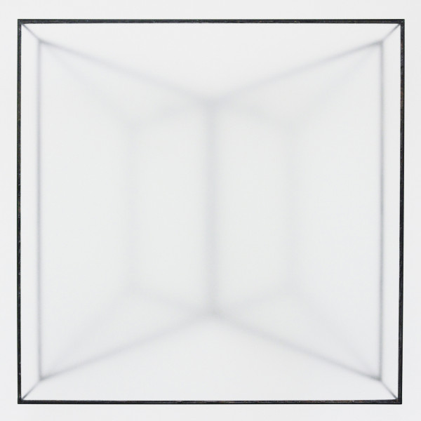 Reinoud Oudshoorn - Zonder Titel - 67x67x13cm IJzer en matglas