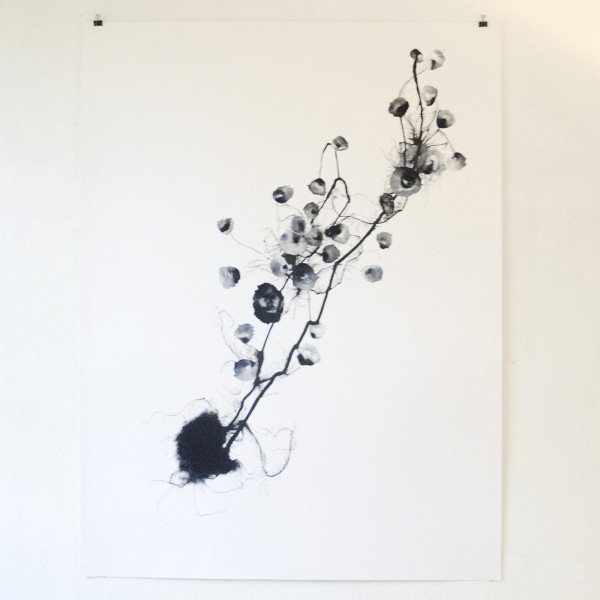 Reinoud van Vught - Hebryden - 161x122cm Inkt en marmerpoeder op papier