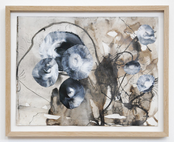 Reinoud van Vught - Untitled - 24x30cm Inkt, acrylverf en bister op papier 2014