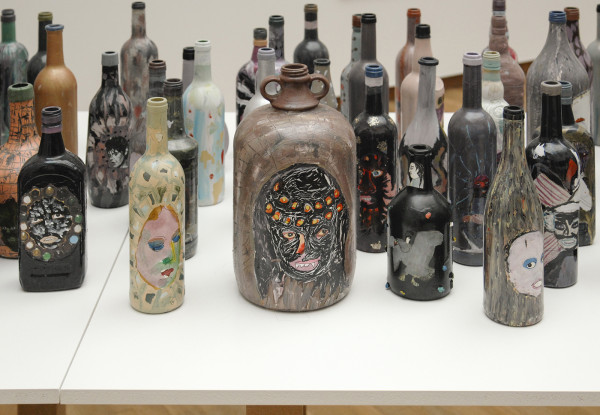 Rik Meijers - Bottles - Diverse materialen op glas 1998-2012 (detail)