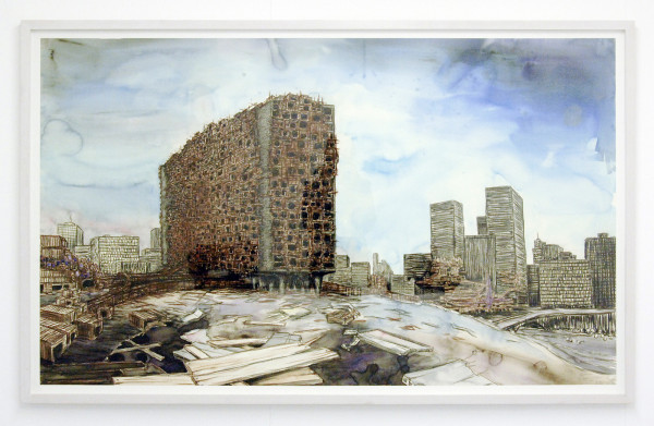 Rob Voerman - Unite #4 - 119x197cm Aquarel en potlood op papier