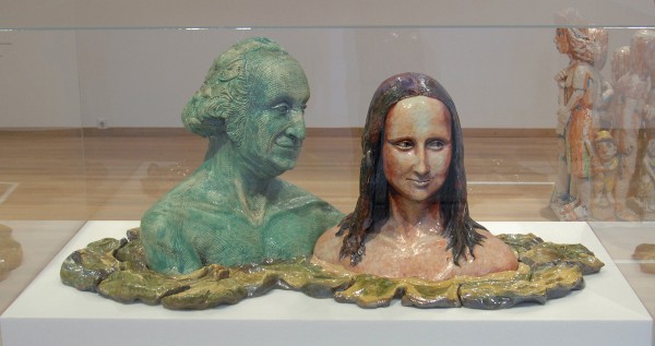 Robert Arneson - George and Mona in the Baths of Coloma - Geglazuurd Faience, 1976