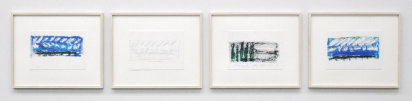 Robert Zandvliet - Am Genfersee - Grafiet en oliepastel op papier, 4 van 11 bladen