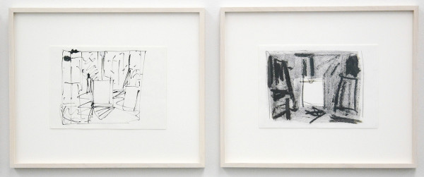 Robert Zandvliet - Studio - Oostindische inkt, grafiet en oliepastel op papier, 5 van 10 bladen (detail)