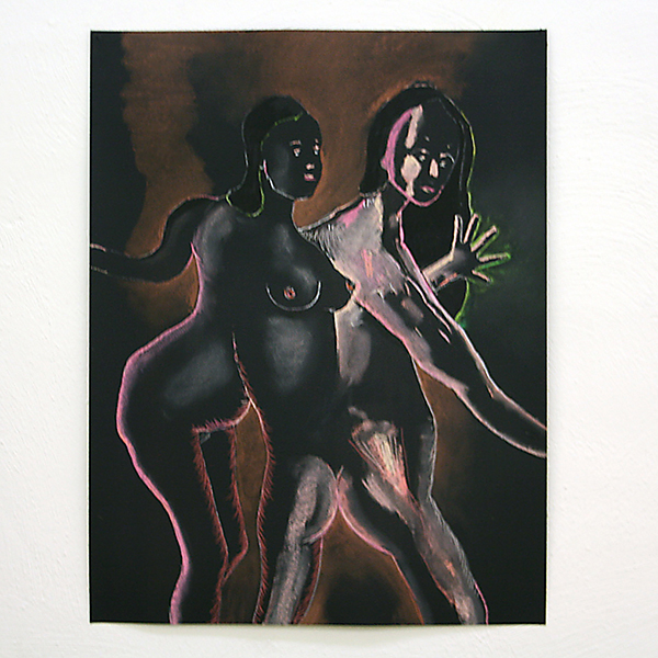 Roland Sohier - Zonder Titel (2094) - 65x50cm Pastel op zwart papier