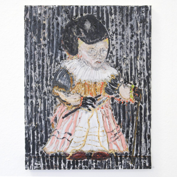 Ronald Zuurmond - Popje - 65x50cm Olieverf op doek en hout