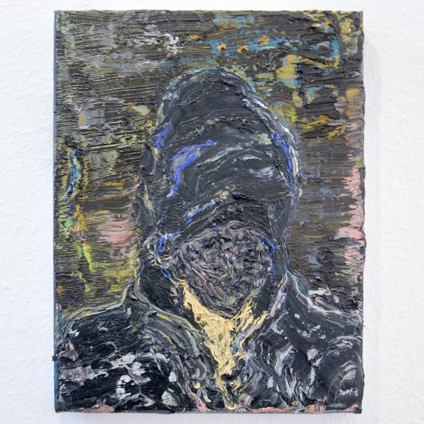 Ronald Zuurmond - Zonder Titel (Gele Sjaal) - 40x30cm Olieverf op doek