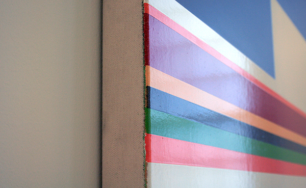 Ronald de Bloeme - Fernsehen - Matte en hoogglanslak op doek (detail)