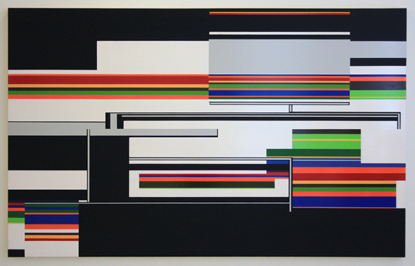 Ronald de Bloeme - Fernsehen - Matte en hoogglanslak op doek