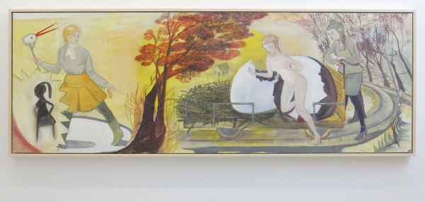 Rosa Loy - Keim - 200x70cm Caseine op canvas