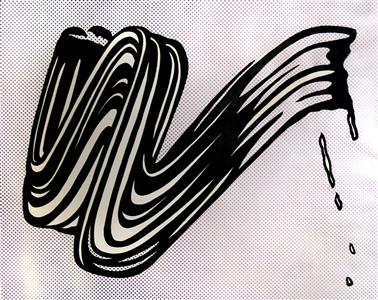 Roy Lichtenstein - White Brusstroke I - 122x142cm Roy Lichtenstein - White Brusstroke I - 122x142cm