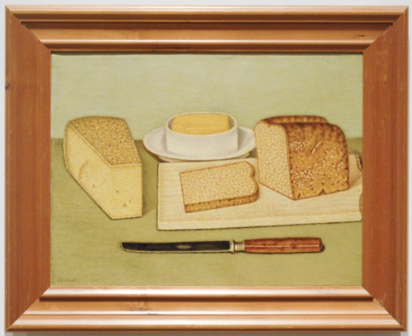 Sal Meijer - Stilleven met brood, kaas en boter - Olieverf op doek