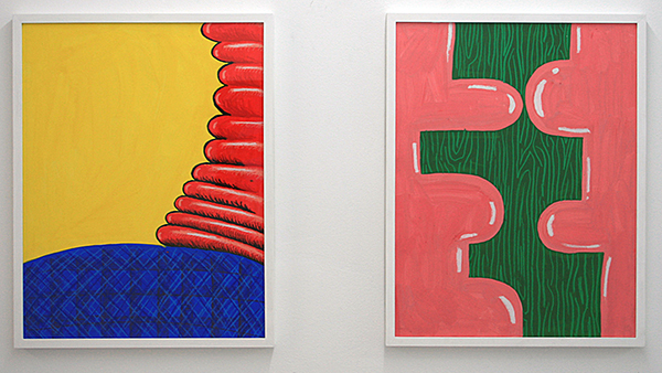 Sarah Verbeek - Untitled & Untitled- 65x50cm Acrylverf en oliepastel op papier