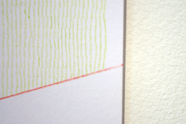 Sarah van der Lijn - Groen Rood Punt - 15x21cm Kleurpotlood op papier